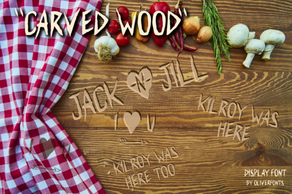 Carved Wood: A Bold Display Font for Creative Web Design