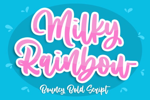 Discover Milky Rainbow: A Charming Display Font for Your Next Project