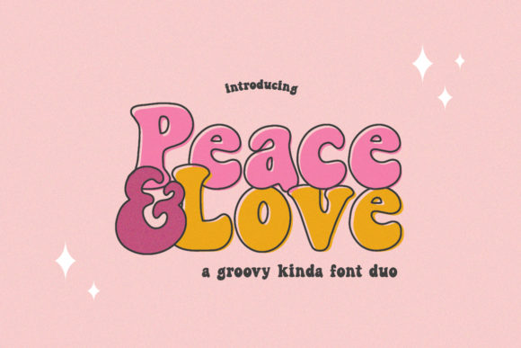 Peace and Love: A Retro Display Font for Engaging Campaigns