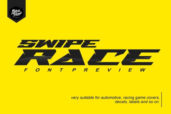 Swipe Race: A Dynamic Display Font for Web Design