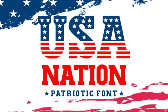 USA Nation: A Patriotic Display Font for Creative Makers
