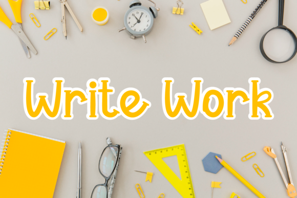 Write Work: A Versatile Display Font for Creative Campaigns